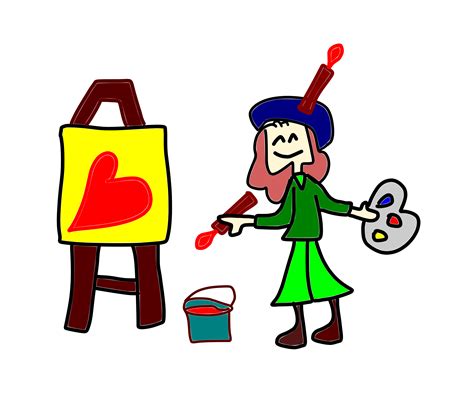 Easel Clipart Person Painting Easel Person Painting Transparent Free