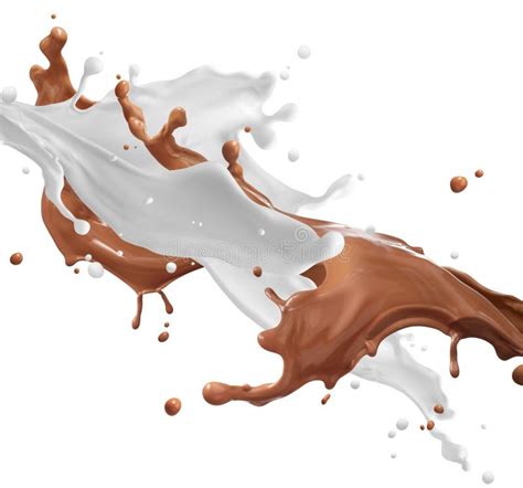 Milk And Chocolate Splash Stock Photo Image Of Flow 25743204