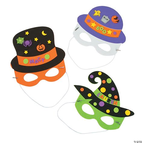 Halloween Hat And Mask Craft Kit Makes 12 Oriental Trading