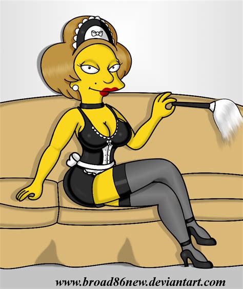 French Maid Edna By Broad86new On Deviantart Edna The Simpsons Sexy