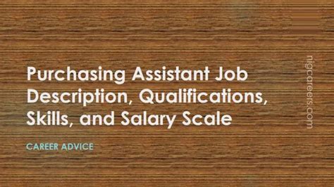 Purchasing Assistant Job Description Skills And Salary