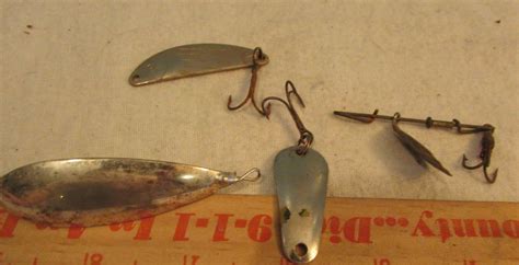 Vintage Lot Of Fishing Lures Silver Minnows Johnsons Clayton Ebay