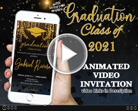 Simple Graduation Invitation Digital Graduation Party Etsy