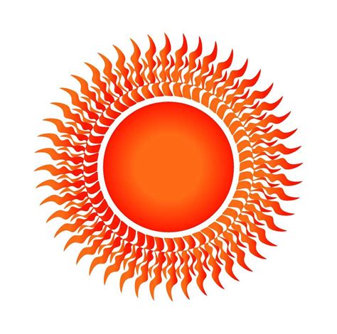 Sun Illustration With So Many Hot Petalssurya Colorful Vector Icon