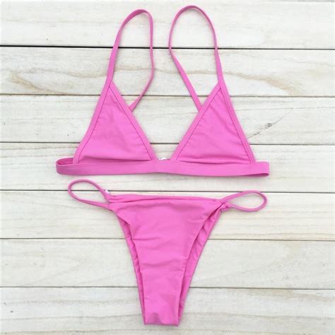 buy sexy women s swimsuit bikini set micro swimwear halter strap bathing suit at affordable