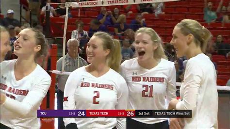 Texas Tech Volleyball Vs Tcu Highlights 2018 Youtube