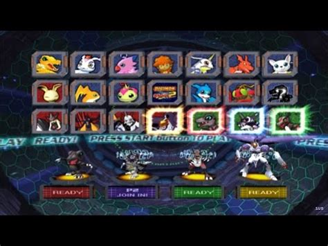 Asin b00014wr9m release date september 8, 2004 Digimon Rumble Arena 2 All Characters PS2 - YouTube