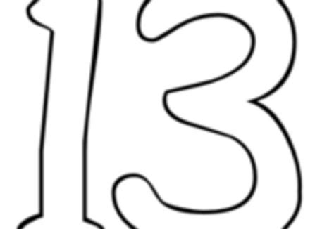 Numbers 13 Coloring Pages