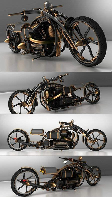 The Black Widow Custom Steampunk Chopper Steampunk Motorcycle