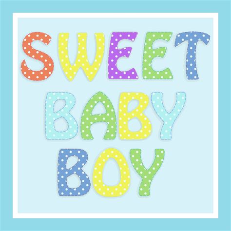 Sweet Baby Boy Typography Openclipart