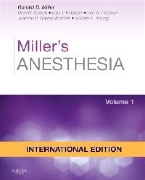Millers Anesthesia International Edition Miller