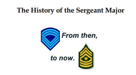 History Of The Sergeant Major Nco Historical Society