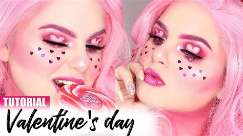 valentines day cupid makeup easy heart cut crease technique makeup tutorial