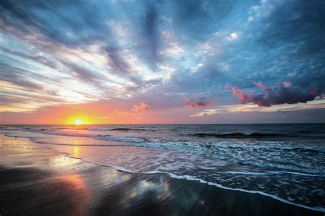 Daybreak At Hilton Head Sunrise Along Beach In South Carolina