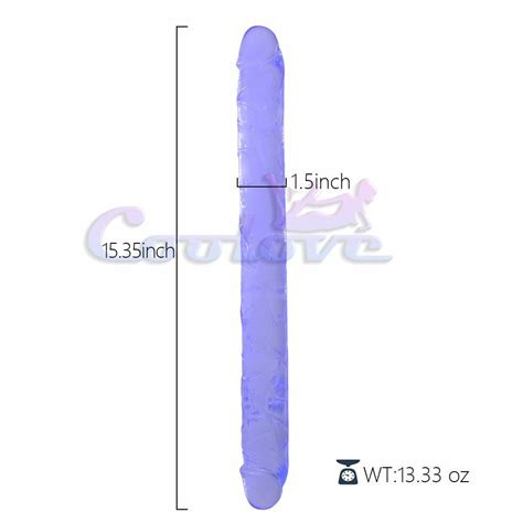 Long Double Ended Dong Super Huge Dildo For Lesbian Clit Anal Massager Sex Toy EBay