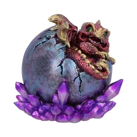 Crimson Hatchling Glow Dragon Crystal Figurine Nemesis Now Dragons