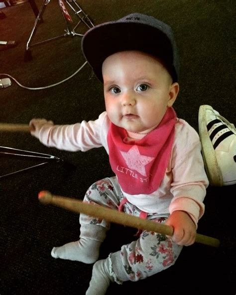My Darling Nevaeh With Her Mom Or Dads Drumsticks What Makes Me Think