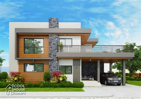 Four Bedrooms Two Storey Modern House Cool House Concepts