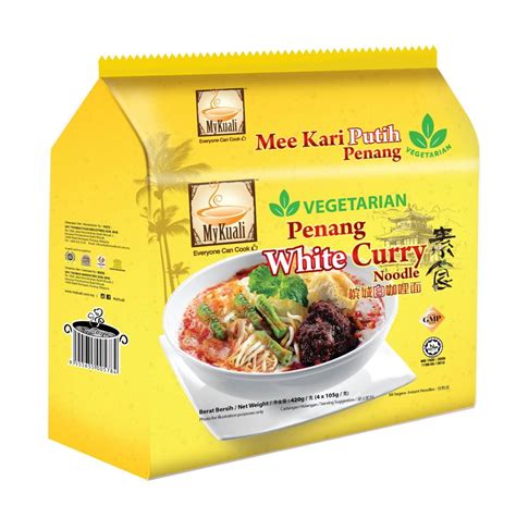 Since the white curry mee i had in penang was served plain milky white, i decided to do the same and placed the curry paste aside on. MyKuali Penang White Curry Noodle (Vegetarian)(105g x 4 Packs)