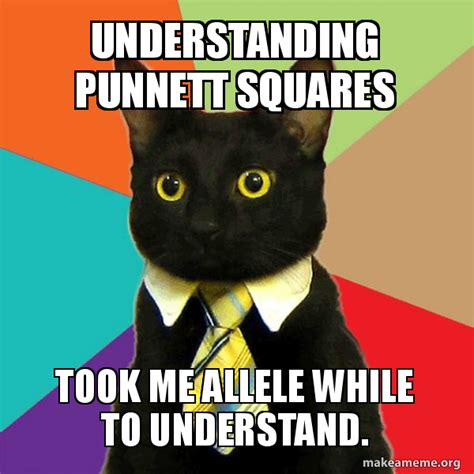 Understanding Punnett Squares Took Me Allele While To Understand