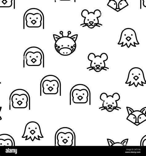 Animals Vector Seamless Pattern Stock Vector Image And Art Alamy