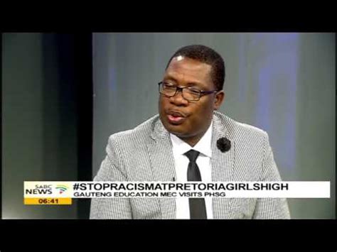 Education mec panyaza lesufi held a briefing about the challenges with the placements process on monday afternoon. Panyaza Lesufi on Pretoria Girls High School - YouTube