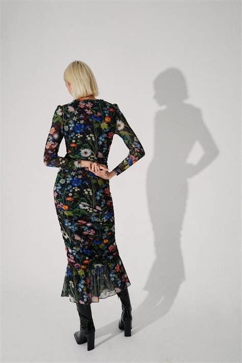Dresses British Museum X Mary Delany Printed Frill Dress Warehouse
