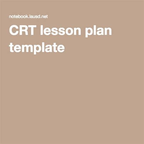 Any decommissioning plans must include details of alternative service provision, risk mitigation measures and comprehensive impact assessments including equalities impact assessments. CRT lesson plan template | Lesson plan templates, Teacher ...