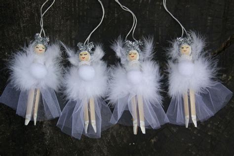 Wooden Fairy Peg Doll White By Kissthefrogx On Etsy More Christmas