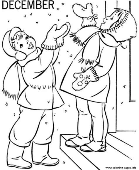 December Winter S For Girls 4cc5 Coloring Pages Printable