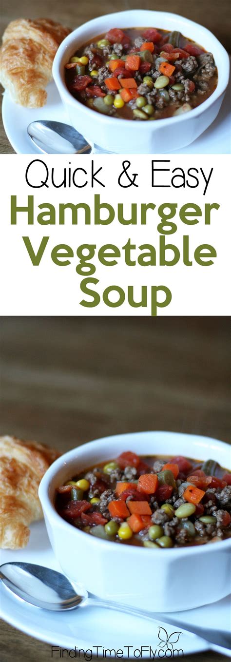 You can make it on the stove, in the instant pot or a slow cooker. Quick and Easy Hamburger Vegetable Soup | Recipe | Easy hamburger, Hamburger vegetable soup, Soup