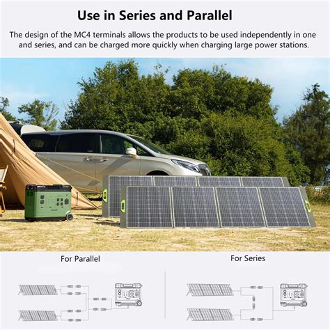 Eenour 400w Portable Solar Panel Foldable And Durable 400 Watt Solar