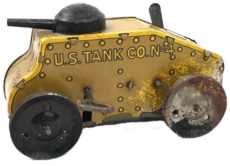 Vintage Wind Up Tin Toy Tank By Marx Circa 1930s