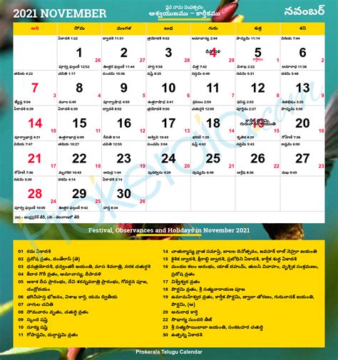 New York Calendar Telugu