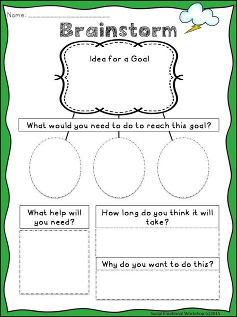 Printable Therapy Goals Worksheet Printable Blank World