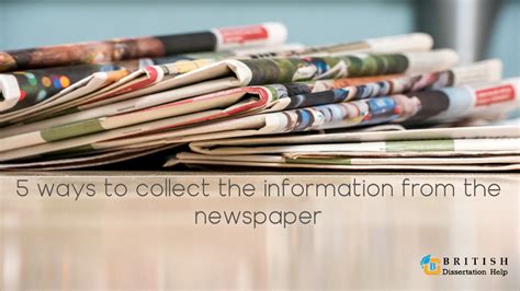 5 Ways To Collect The Information From The Newspaper