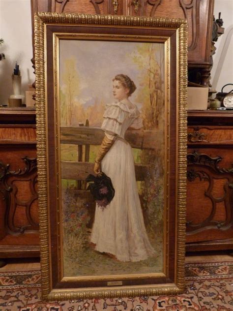Awesome Antique 19c Oil On Canvas Portrait By Gustav Wertheimer Check