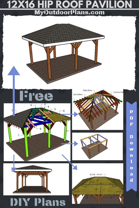 See more ideas about hip roof, house design, house plans. 12×16 Hip Roof Pavilion Plans | Outdoor pavilion, Hip roof ...