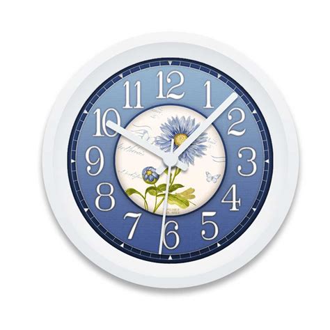 Buy unique, decorative wall clocks online from bigsmall. Blue Flowers Custom Printed Wall Clock - Design Your Own ...