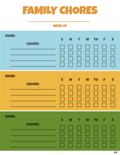 Editable Chore Charts For Multiple Children Chore Chart Multiple Vrogue