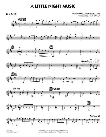 a little night music alto sax 2 by wolfgang amadeus mozart 1756 1791 digital sheet music