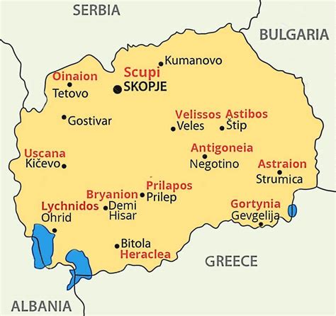 Mapa De Macedonia Datos Interesantes E Informaci N Sobre El Pa S