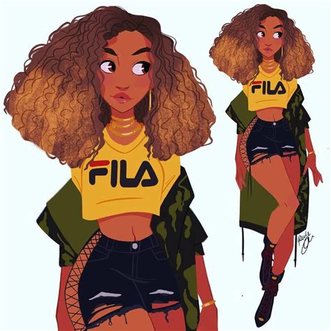 ByPernille In 2020 Black Girl Cartoon Black Girl Magic Art Black