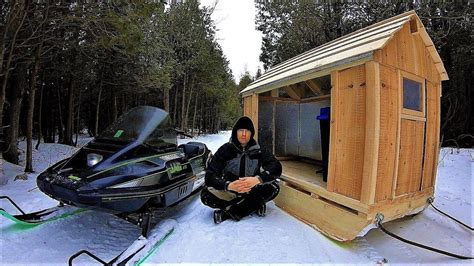 Snowmobile Camper Winter Sled Shelter Log Cabin Update Ep 113