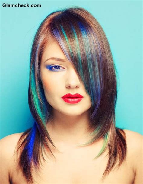 Dry shampoo will be your best friend here, to keep any greasy roots at bay. Peacock Inspired Hair Color