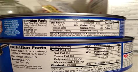 Quick ahi tuna nutrition facts. Same brand; two different sizes. Tuna can nutritional ...