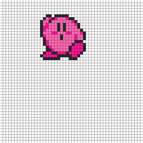 Kirby Pixel Art Grid 8 Bit Grid Kirby Kandi Sprite Dreamland 8bit Hama