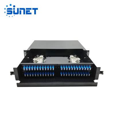 China Manufacturing Rack Mounted Drawer Style Port Fiber Optic Patch
