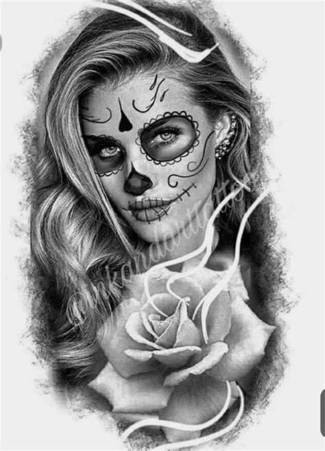 Pin By Anita Flores On Chicano Art Tattoos Skull Girl Tattoo Aztec