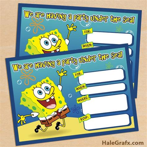 Click Here To Download Free Printable Spongebob Birthday Invitations